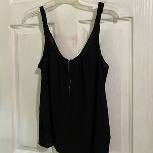 Express black zipper top
